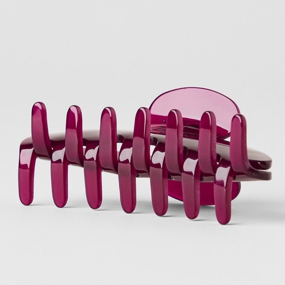 New Alo 90's Claw Clip - Burgundy Clear Limited - Picture 4 of 5